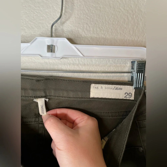 Rag and Bone Women's Army Green Legging Jeans Size 29 - Picture 3 of 12